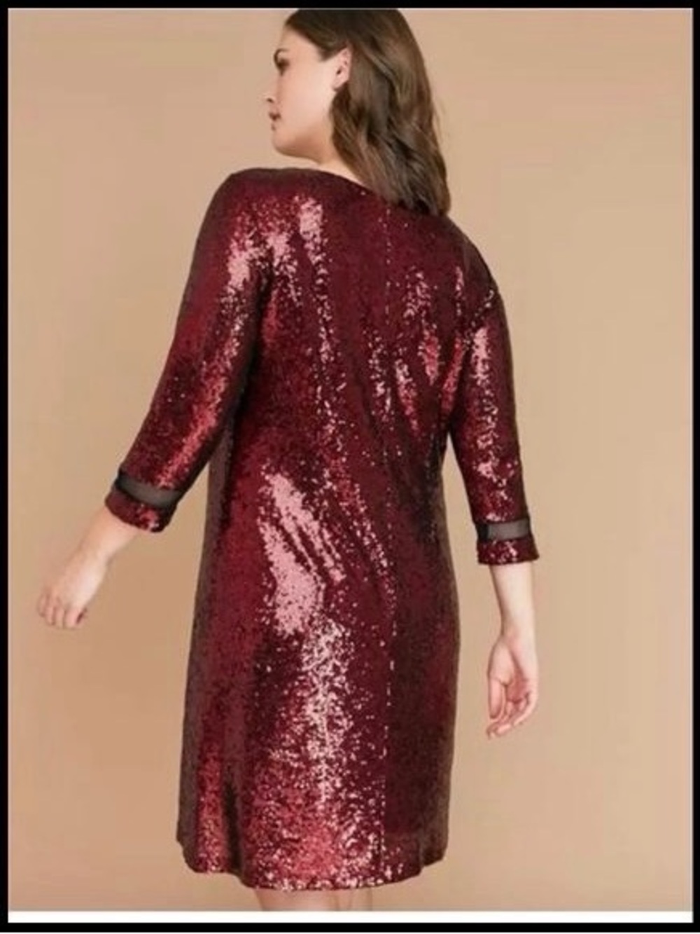 Lane Bryant Burgundy Sequin Dress